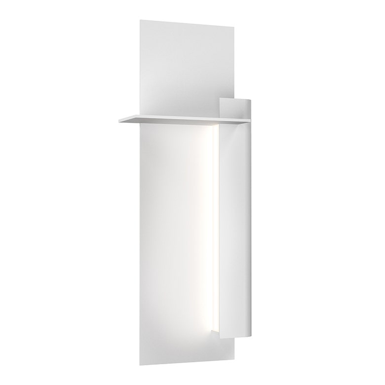 SONNEMAN Backgate 20" 1-Light LED Textured White Aluminum Shade Right Orientation Wall Sconce
