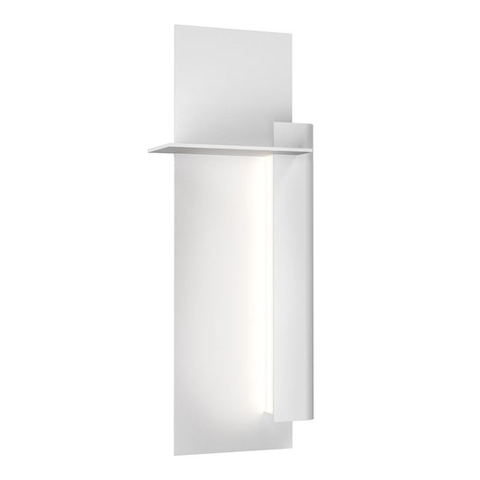 SONNEMAN Backgate 20" 1-Light LED Textured White Aluminum Shade Right Orientation Wall Sconce