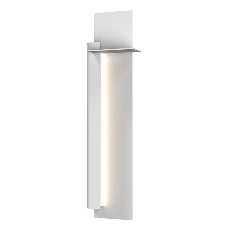 SONNEMAN Backgate 30" 1-Light LED Textured White Aluminum Shade Left Orientation Wall Sconce