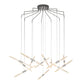 SONNEMAN Ballet 13-Light LED Bright Satin Aluminum Spreder Shape Frosted Acrylic Shade Chandelier With 20FT Cord Length