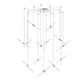 SONNEMAN Ballet 13-Light LED Bright Satin Aluminum Swag Shape Frosted Acrylic Shade Chandelier With 10FT Cord Length