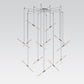SONNEMAN Ballet 13-Light LED Bright Satin Aluminum Swag Shape Frosted Acrylic Shade Chandelier With 20FT Cord Length