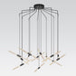 SONNEMAN Ballet 13-Light LED Satin Black Spreader Shape Frosted Acrylic Shade Chandelier With 20FT Cord Length