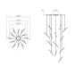 SONNEMAN Ballet 13-Light LED Satin Black Swag Shape Frosted Acrylic Shade Chandelier With 10FT Cord Length