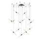 SONNEMAN Ballet 13-Light LED Satin Black Swag Shape Frosted Acrylic Shade Chandelier With 10FT Cord Length