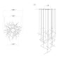 SONNEMAN Ballet 24-Light LED Satin Black Swag Shape Frosted Acrylic Shade Chandelier With 10FT Cord Length
