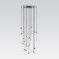 SONNEMAN Ballet 24-Light LED Satin Black Swag Shape Frosted Acrylic Shade Chandelier With 20FT Cord Length