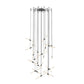 SONNEMAN Ballet 24-Light LED Satin Black Swag Shape Frosted Acrylic Shade Chandelier With 20FT Cord Length