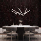SONNEMAN Ballet 9-Light LED Bright Satin Aluminum Spreader Shape Frosted Acrylic Shade Chandelier
