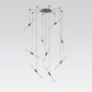 SONNEMAN Ballet 9-Light LED Satin Black Swag Shape Frosted Acrylic Shade Chandelier With 20FT Cord Length