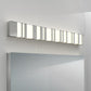 SONNEMAN Bath Notes 32" 1-Light LED Satin Chrome Metal Shade Vanity Bar Lighting