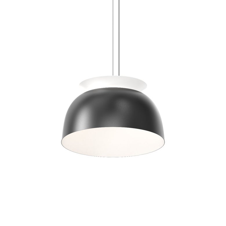 SONNEMAN Belle Flare 1-Light LED Satin Black Metal Shade Short Pendant Light