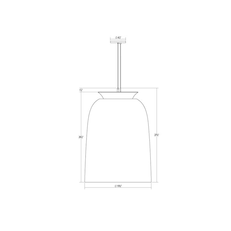 SONNEMAN Belle Flare 1-Light LED Satin White Metal Shade Tall Pendant Light