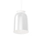 SONNEMAN Belle Flare 1-Light LED Satin White Metal Shade Tall Pendant Light