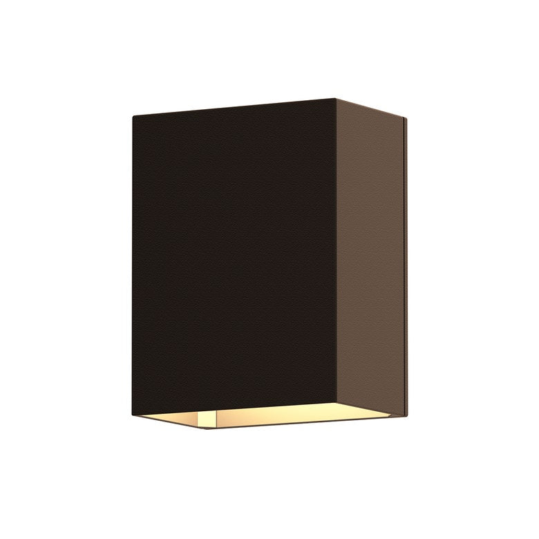 SONNEMAN Box 1-Light LED Textured Bronze Diecast Aluminum Shade Wall Sconce