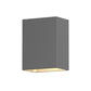 SONNEMAN Box 1-Light LED Textured Gray Diecast Aluminum Shade Wall Sconce
