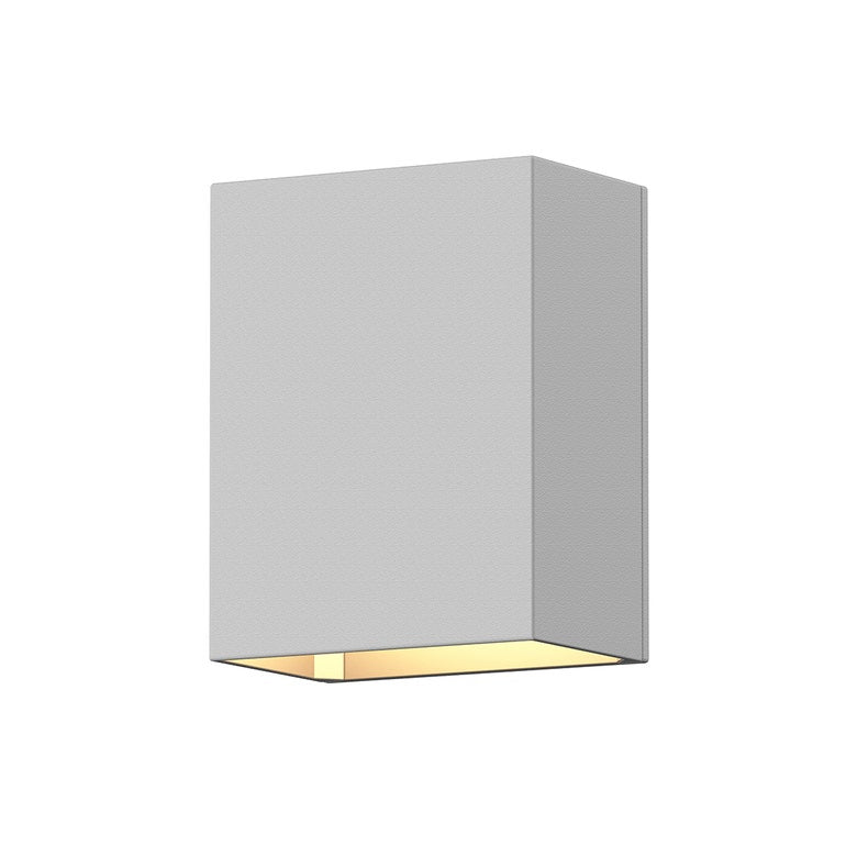 SONNEMAN Box 1-Light LED Textured White Diecast Aluminum Shade Wall Sconce