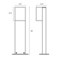 SONNEMAN Box 16" 1-Light LED Textured Bronze Diecast Aluminum Shade Bollard Light