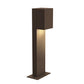 SONNEMAN Box 16" 1-Light LED Textured Bronze Diecast Aluminum Shade Bollard Light