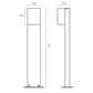 SONNEMAN Box 22" 1-Light LED Textured Bronze Diecast Aluminum Shade Bollard Light