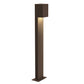 SONNEMAN Box 28" 1-Light LED Textured Bronze Diecast Aluminum Shade Bollard Light