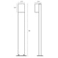 SONNEMAN Box 28" 1-Light LED Textured Gray Diecast Aluminum Shade Bollard Light