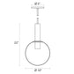 SONNEMAN Bubbles 10" 1-Light Medium Base Polished Nickel Glass Shade Pendant Light