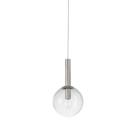 SONNEMAN Bubbles 10" 1-Light Medium Base Polished Nickel Glass Shade Pendant Light