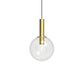 SONNEMAN Bubbles 10" 1-Light Medium Base Satin Brass Glass Shade Pendant Light
