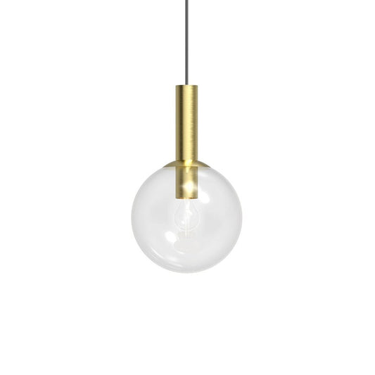SONNEMAN Bubbles 10" 1-Light Medium Base Satin Brass Glass Shade Pendant Light