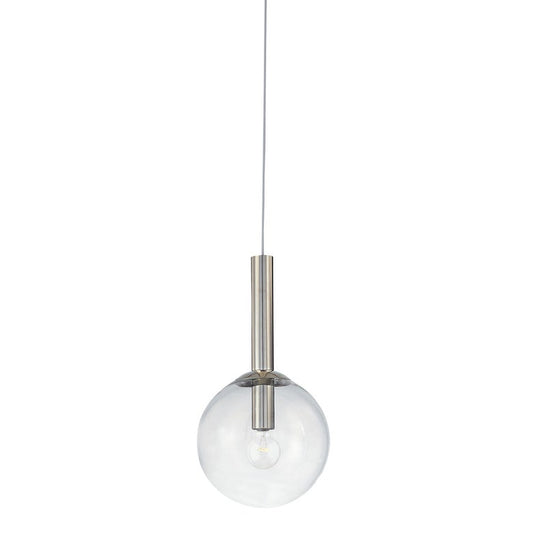 SONNEMAN Bubbles 12" 1-Light Medium Base Polished Nickel Glass Shade Pendant Light
