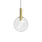 SONNEMAN Bubbles 12" 1-Light Medium Base Satin Brass Glass Shade Pendant Light