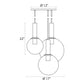 SONNEMAN Bubbles 3-Light Polished Nickel Glass Shade Pendant Light