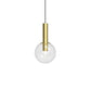 SONNEMAN Bubbles 8" 1-Light Medium Base Satin Brass Glass Shade Pendant Light