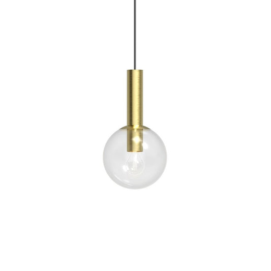 SONNEMAN Bubbles 8" 1-Light Medium Base Satin Brass Glass Shade Pendant Light