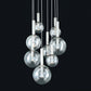SONNEMAN Bubbles 8-Light Polished Nickel Glass Shade Pendant Light
