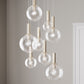 SONNEMAN Bubbles 8-Light Polished Nickel Glass Shade Pendant Light