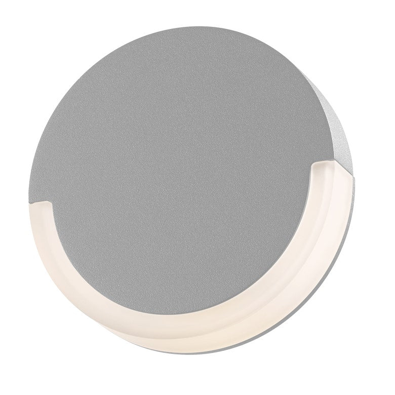 SONNEMAN CRCL LED Textured Gray Aluminum With Frosted Optical Acrylic Shade Wall Sconce