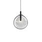 SONNEMAN Cantina 1-Light LED Satin Black Clear Glass Shade Small Pendant Light
