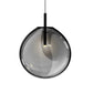SONNEMAN Cantina 1-Light LED Satin Black Smoke Fade Glass Shade Large Pendant Light