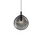 SONNEMAN Cantina 1-Light LED Satin Black Smoke Fade Glass Shade Small Pendant Light