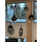 SONNEMAN Cantina 9-Light LED Tri-Spreader Satin Black Smoke Fade Glass Shade Chandelier