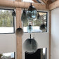 SONNEMAN Cantina 9-Light LED Tri-Spreader Satin Black Smoke Fade Glass Shade Chandelier