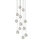 SONNEMAN Champagne Bubbles 12-Light LED Polished Chrome Seeded Glass Shade Chandelier