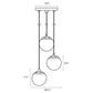 SONNEMAN Champagne Bubbles 3-Light LED Polished Chrome Seeded Glass Shade Chandelier
