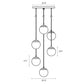SONNEMAN Champagne Bubbles 6-Light LED Polished Chrome Seeded Glass Shade Chandelier