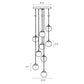 SONNEMAN Champagne Bubbles 9-Light LED Polished Chrome Seeded Glass Shade Chandelier