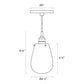 SONNEMAN Chelsea 1-Light Satin Black Glass Shade Pendant Light