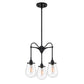 SONNEMAN Chelsea 3-Arm and Light Satin Black Chandelier