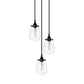SONNEMAN Chelsea 3-Light Satin Black Chandelier